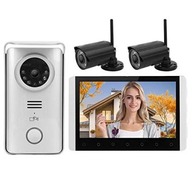 Imagem de Vídeo porteiro interfone, 2.4G sem fio de duas vias interfone Vídeo porteiro com 2 peças 1Mp câmera de vigilância para escritório em casa para apartamento(#2)