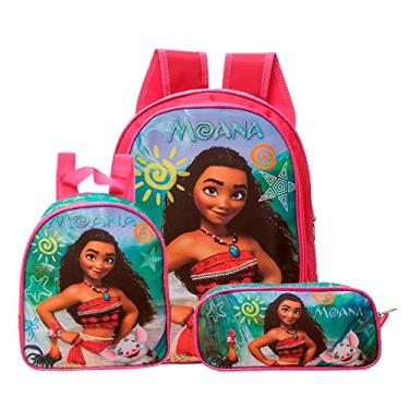 Imagem de Kit Mochila Infantil de Costas Moana + Lancheira Térmica + Estojo
