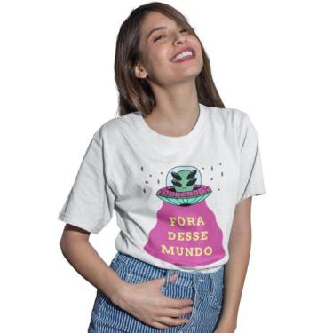 Imagem de Camiseta Feminina Et Alien Fora Desse Mundo Frase Tumblr - Pk Line Sho