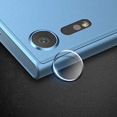 Imagem de VGOLY Protetor de lente de câmera 0,3 mm 2,5D transparente Protetor de lente de câmera traseira filme de vidro temperado para Sony Xperia XZs