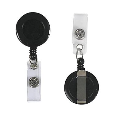 Imagem de C-Line Carretos de crachá/cartão de identificação retrátil, clipe de cinto com alça de identificação de encaixe, cabo de 76 cm, preto, pacote com 25 (89221)