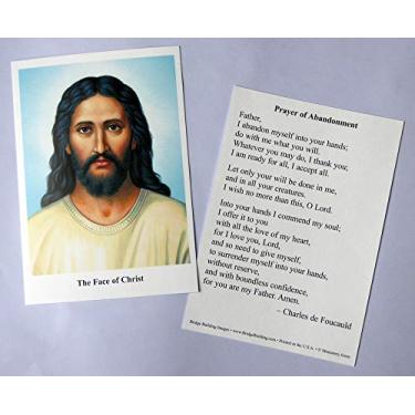 Imagem de Cartão de oração Face of Christ / Oração de Abandonamento - Conjunto de 100