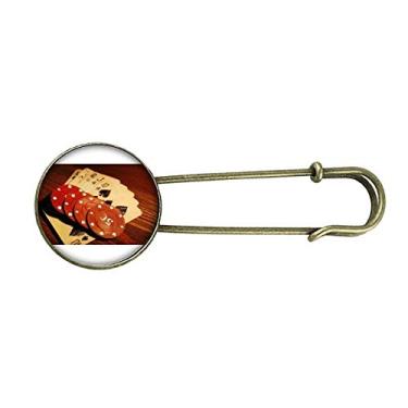 Imagem de Broche de metal retrô vermelho com foto de jogo art déco presente fashion retrô broche de metal clipe joias