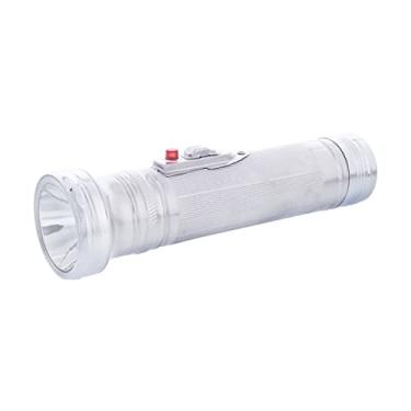 Imagem de Lanterna LED United Pacific 110917 totalmente metálica cromada estilo vintage, 50 lúmens, LED branco, lente de vidro, botão de código Morse, altamente detalhado - UMA unidade