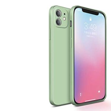 Imagem de Capa quadrada de silicone líquido para iPhone 11 12 13 Pro Max Mini X XR XS Max 7 8 Plus SE Capa traseira, verde, para iPhone XR
