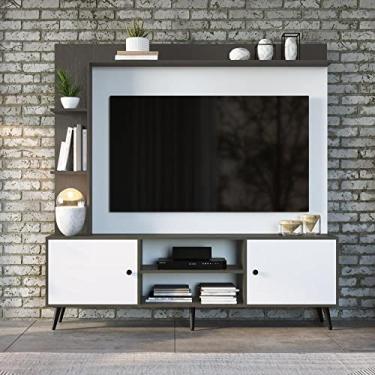 Imagem de Estante Home para Tv até 50 Polegadas 2 Portas 4 Prateleiras Quiditá Branco/grafite
