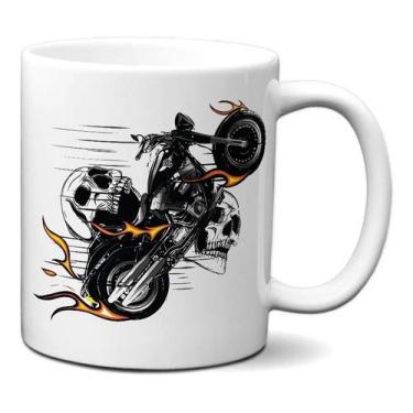 Imagem de Caneca Moto Radical Caveiras Presente Piloto Motocicleta