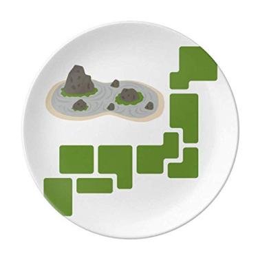 Imagem de Mountains Rivers Lakes Ecology Japan Plate Decorativo Porcelana Salver Prato de Jantar