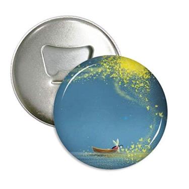 Imagem de Abridor de garrafa com luz noturna silenciosa, barco, fada, pintura fuying, emblema multifuncional