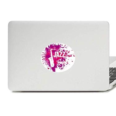 Imagem de Adesivo de notebook com emblema de vinil com estampa de cultura musical de sax Jazz
