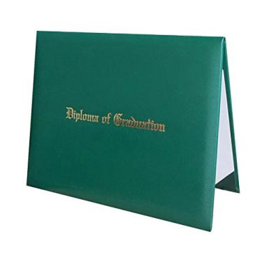 Imagem de Capa Diploma 6x8 7x9 impressão suave "Diploma of Graduation" Certificate Cover Grad Days, Verde, 7x9