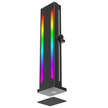 Imagem de Suporte de GPU, Suporte de GPU ARGB RGB, Suporte de Placa de Vídeo Magnética de Alumínio, Suporte de GPU de Placa-mãe 5V 3PIN (Preto)