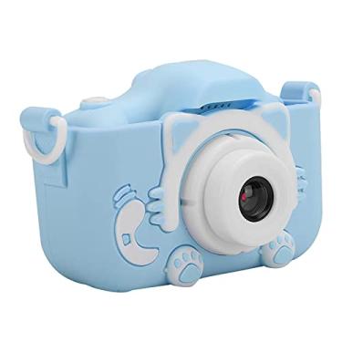 Imagem de Mini brinquedos de câmera infantil de 12 MP, brinquedos de silicone para câmera digital de selfie com câmera dupla, tela IPS de 2 polegadas, câmera de 50 fotos para crianças de 3,