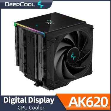 Imagem de DeepCool-AK620 Display Digital CPU Air Cooler  6 Heatpipes  Radiador Torres Gêmeas para Intel