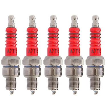 Imagem de LIYYDS 5 peças de vela de ignição A7TC compatível com GY6 50cc-70cc 90cc 110cc 125cc 140cc 150cc 160cc motocicleta ATV Quad Scooter Go Kart Moped Mini Chopper Buggy Pit Dirt Bike Chinesa 139QMB 154QMI