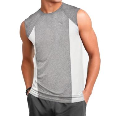 Imagem de Champion Camisetas masculinas com músculos grandes e altos – regatas de desempenho muscular, Cinza mesclado, 2X Tall