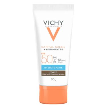 Imagem de Vichy Capital Soleil Hydra-Matte Protetor Solar Facial Fps50 Cor 5.0 30G