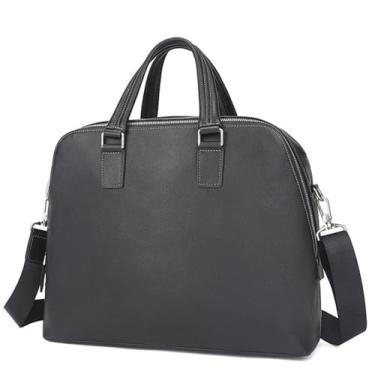 Imagem de Pasta de couro genuíno para laptop de 35,5 cm, bolsa mensageiro para homens e mulheres, bolsa de ombro, bolsa de escritório, bolsa de escritório, a