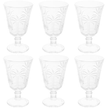 Imagem de Conjunto Jogo 6 Taças de Vidro para Água Suco 240ml Desenhad