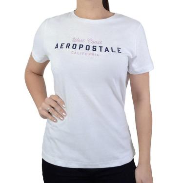 Imagem de Camiseta Feminina Aeropostale MC Silk Branca - 98110-Feminino