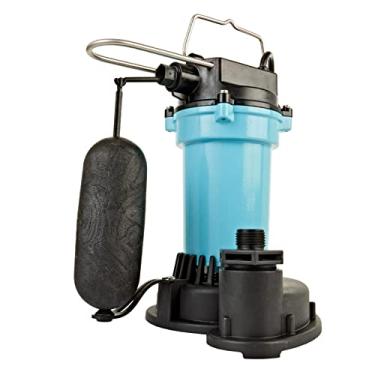 Imagem de Little Giant 505703 2100 GPH 1/4 HP 115-Volt bomba de reservatório de alumínio automática com interruptor de flutuador de ação de pressão e cabo de 25 pés, preto, 5,5-ASPA