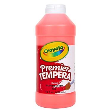 Imagem de Crayola Fluorescent Paint 16 oz Plastic Squeeze Bottle, Red