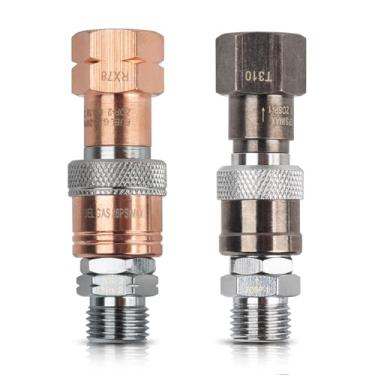 Imagem de Conexões de conexão rápida de maçarico a mangueira Oxy-Fuel | Conjuntos de conexão rápida de mangueira de tocha de corte | Conjunto de acoplador de conexão rápida de máquina a mangueira de combustível