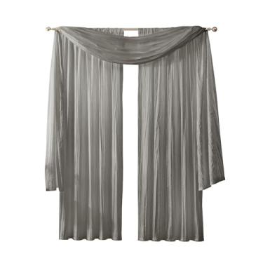 Imagem de Elrene Home Fashions 26865855173 Painel de bolso para varão drapeado, conjunto de 3, 132 x 213 cm, Sterling, 132 x 213 cm (2 1 Valance