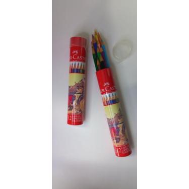 Imagem de Lata com lapis de cor 12 cores Faber Castell