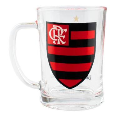 Imagem de Caneca De Vidro Gigante 650ml - Flamengo Acima De Tudo - Mileno