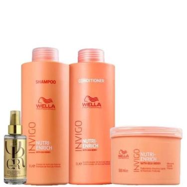 Imagem de Wella Professionals Invigo Nutri Enrich Salon Trio e Oil Reflections 1