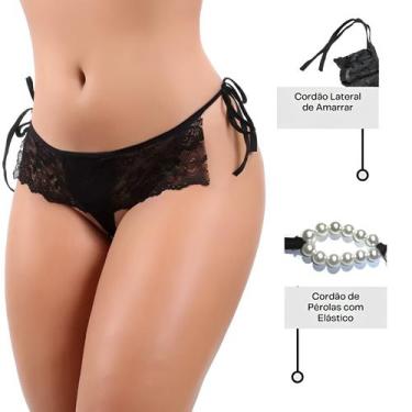 Imagem de Calcinha Feminina Tailandesa Em Renda Com Abertura na Lateral - Region