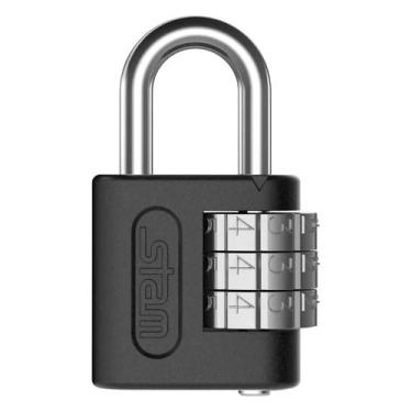 Imagem de Cadeado Stam Segredo 25 mm Preto Fosco