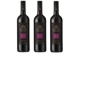 Imagem de Kit Vinho Tinto Quinta Jubair Bordô Demi-sec 750ml 3uni - Góes