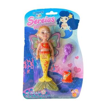 Imagem de Brinquedo Mini Boneca Sereia Pocket Sortida Infantil - 4 un - Company 
