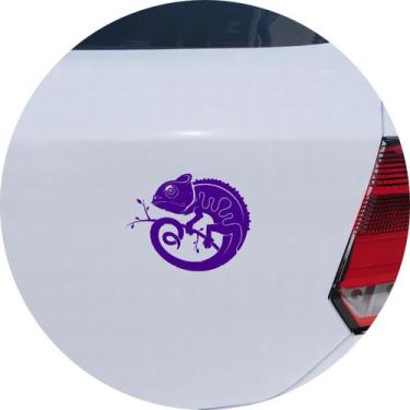 Imagem de Adesivo de Carro Camaleão no Galho - Cor Roxo - Melhor Adesivo, Roxo