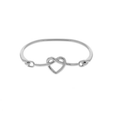 Imagem de Bracelete Minimalista Nó de Coração Prata - GEMERSON BIJOUX, Prata