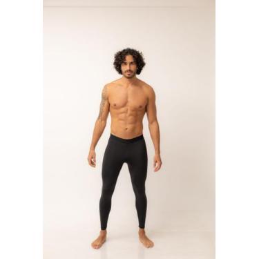 Imagem de Calça Térmica Masculina Segunda Pele Esportiva Compressão Proteção Sol