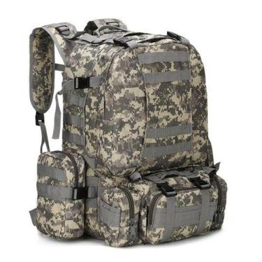 Imagem de Mochila Tática Militar Camping - 55 Litros - Impermeável - Tem Tudo On