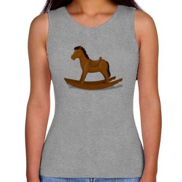 Imagem de Regata Feminina Cavalinho De Pau - Foca na Moda, Cinza, GGG