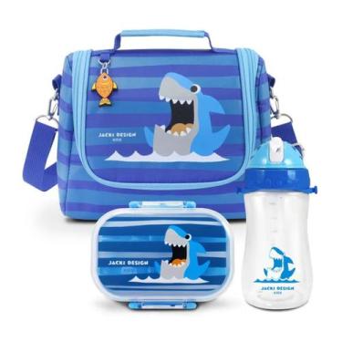 Imagem de Bolsa Lancheira Necessaire Térmica Infantil Criança Kit Pote Marmita L