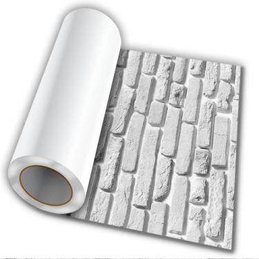 Imagem de Papel De Parede Adesivo Autocolante Tijolo Branco 50cmX50cm - 800, Mod