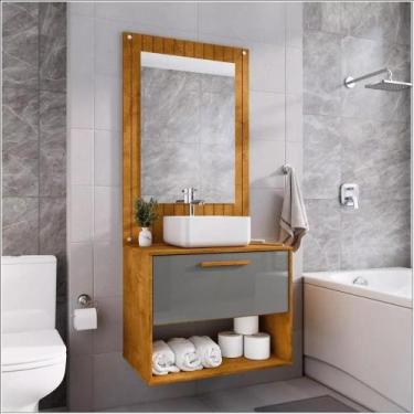 Imagem de Conjunto Para Banheiro Zenit Mdp Cuba Naturalle Titanium - LOJASGK