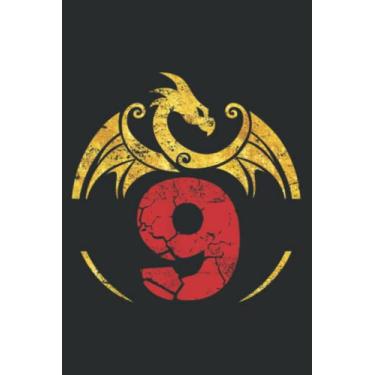 Imagem de 9Th Birthday Gift Dragon: HEARTS JOURNAL: 6" x 9", 120 Pages, Lined For Memo Diary Journal, Memo Diary Subject Notebooks Planner for Travelers, Students, Office.