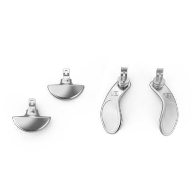 Imagem de DBEIXIWEI Botão traseiro do controlador de borda de aço inoxidável multicolorido para acessórios PS5, 4 peças