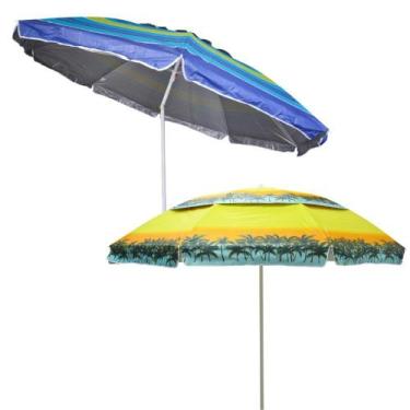 Imagem de Kit 2 Unidades Guarda Sol Articulável 2,40m Praia Reforçado - Sun Way