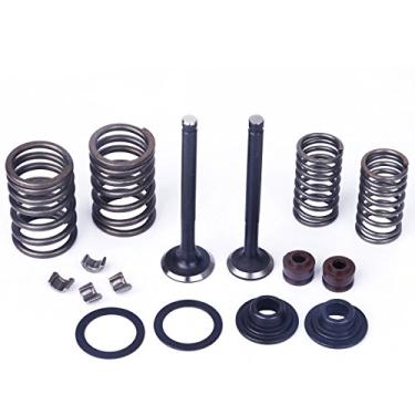 Imagem de Glixal ATMT1-061 139QMB 139QMA 50cc 60cc 80cc 100cc GY6 Conjunto de válvulas de admissão e escape de cabeça de cilindro com kit de montagem de mola de válvula para scooter chinês ATV Go Kart