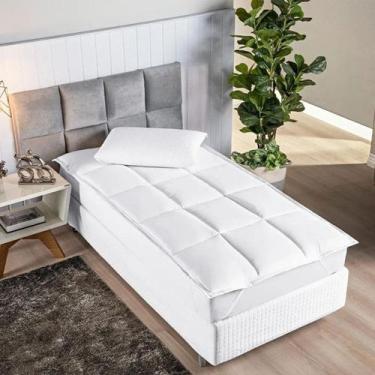 Imagem de Pillow Top Protetor Colchão Solteiro de Micropercal 200 Fios - Charme 