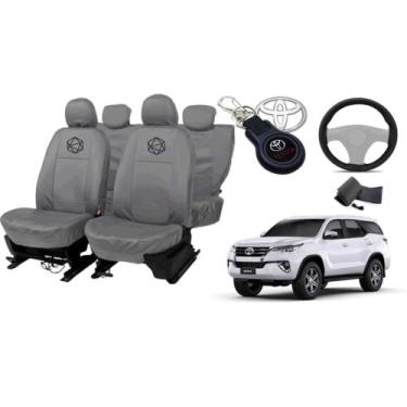 Imagem de Kit capa couro SW4 cinza 10-22 +volante e chave extra - ferro tech br