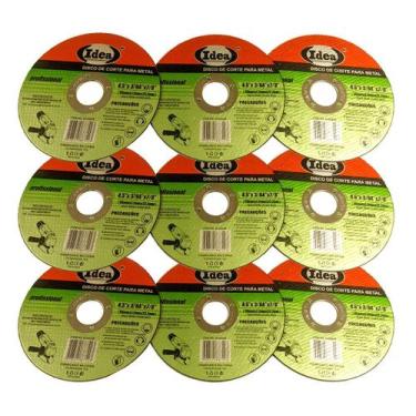 Imagem de 9 Discos De Corte Fino Para Metal 4.1/2 Pol. Esmerilhadeira - IDEIA- P